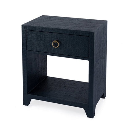 Butler Specialty Company Bar Harbor Raffia 1 Drawer Nightstand, Navy Blue -  5669410