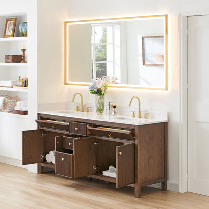 Cerrito 72" double vanity with top