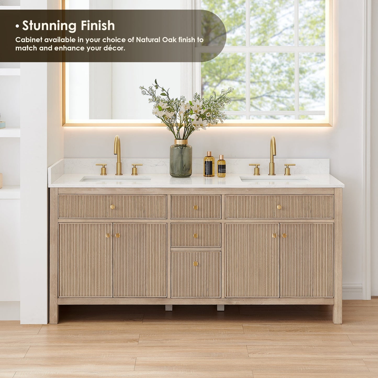 Cerrito 72" double vanity with top