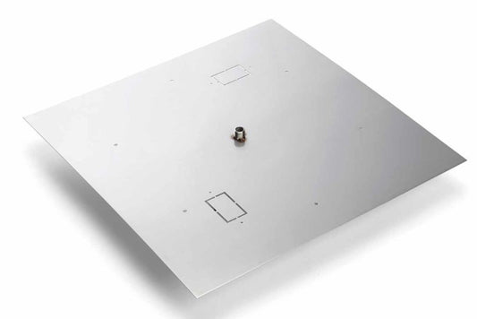 30" Square Flat Stainless Steel Burner Pan - 571-30SQ