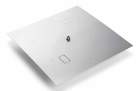 42" High Capacity Square Flat Stainless Steel Burner Pan - 571-42HCSQ