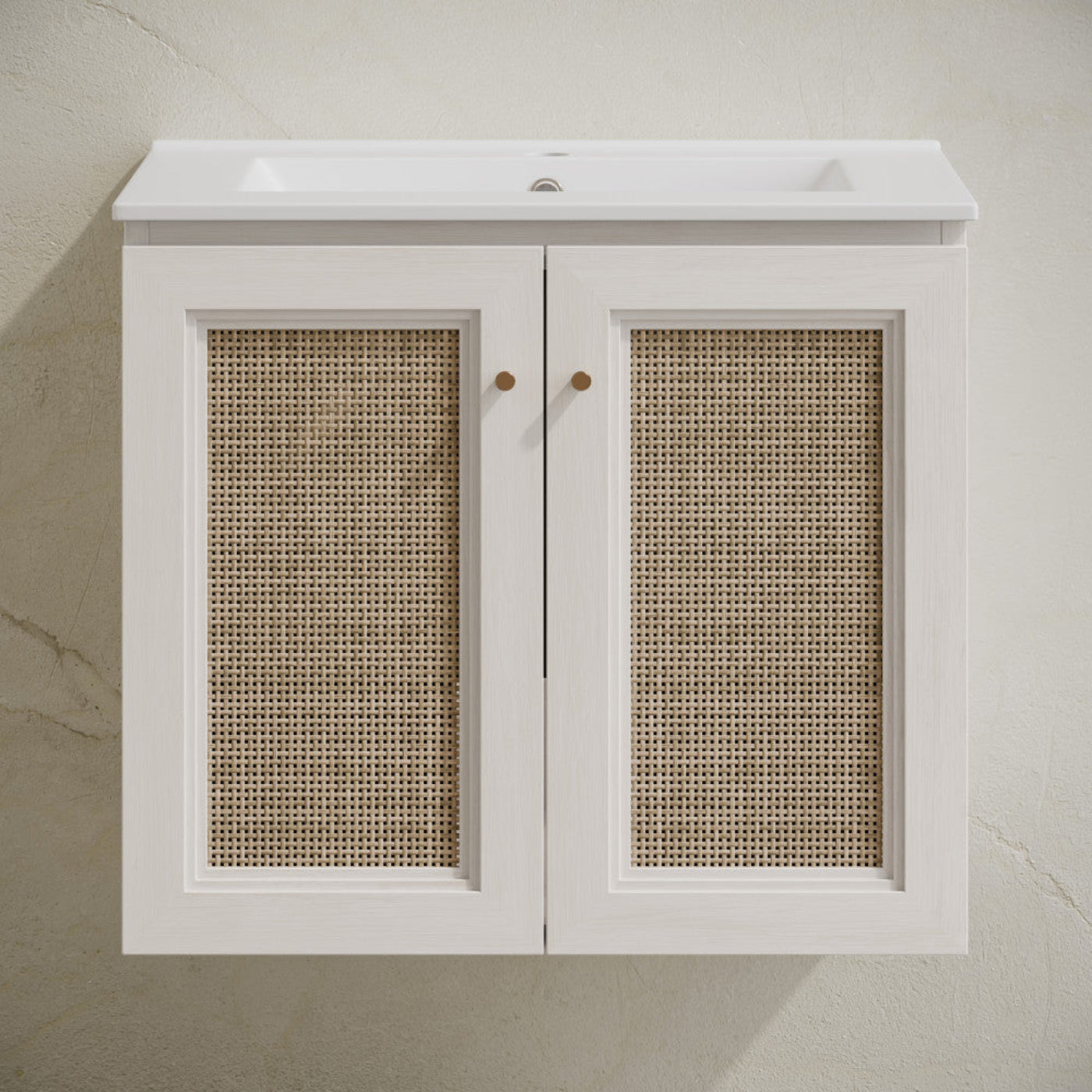 Swiss Madison Classe 24" Wall-Mounted Bathroom Vanity in White Oak with Single Faucet Hole Vanity Top - SM-BV2807WO