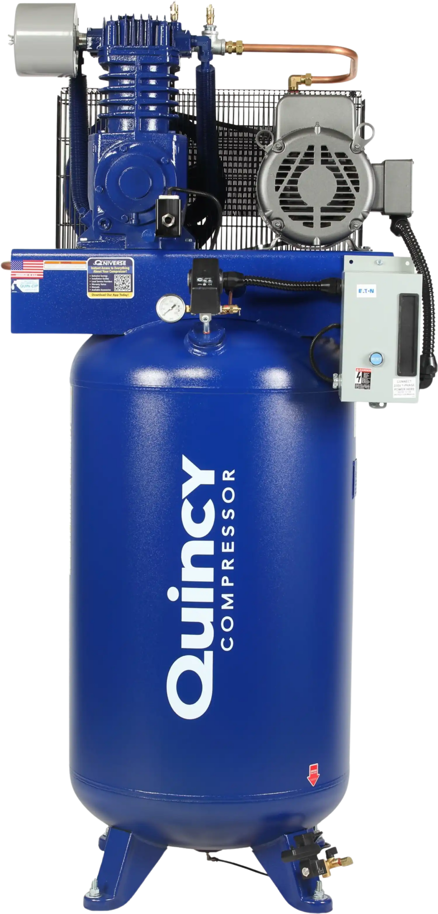 Quincy QT Max Air Compressor 7.5 HP 80 Gallon Two Stage Single Phase 230V New - 2020040726