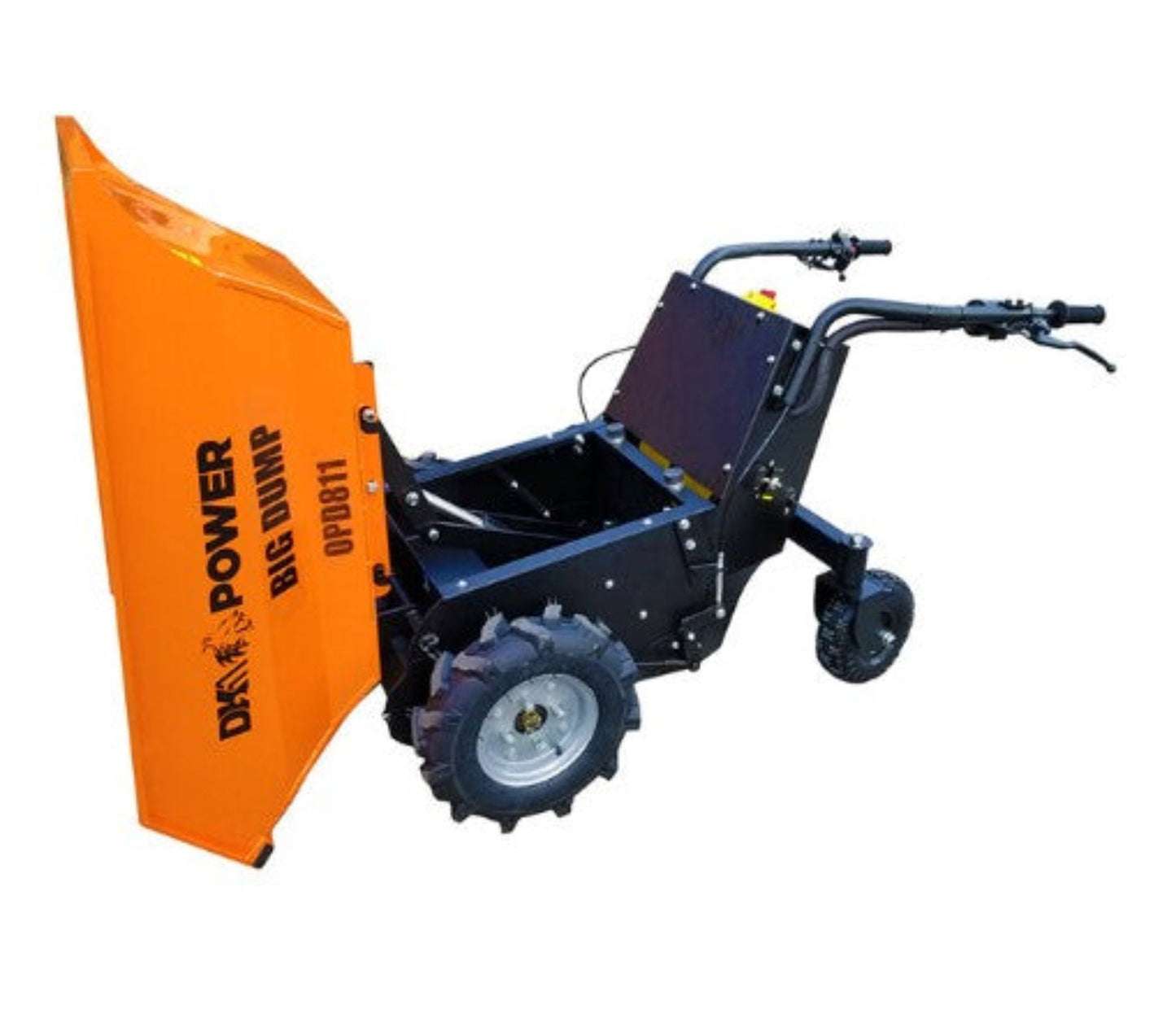 DK2 OPD811 8 cu. ft. 1100 lbs. Capacity Electric Powered Dump Cart with Auto-Stop Release and Brake New - OPD811