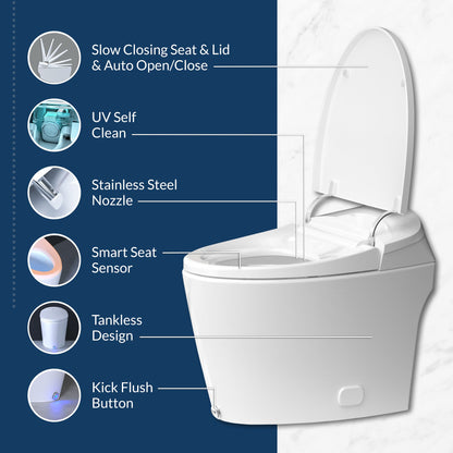 Bio Bidet Discovery DLX Smart Bidet Toilet - 7ZDISCDLX 000