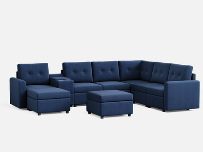 LINSY HOME RUBIK III 5 Seats with 2 Ottomans & Corner & Console - US-LH-SPF-Sofa-S800-F-52111-0-00