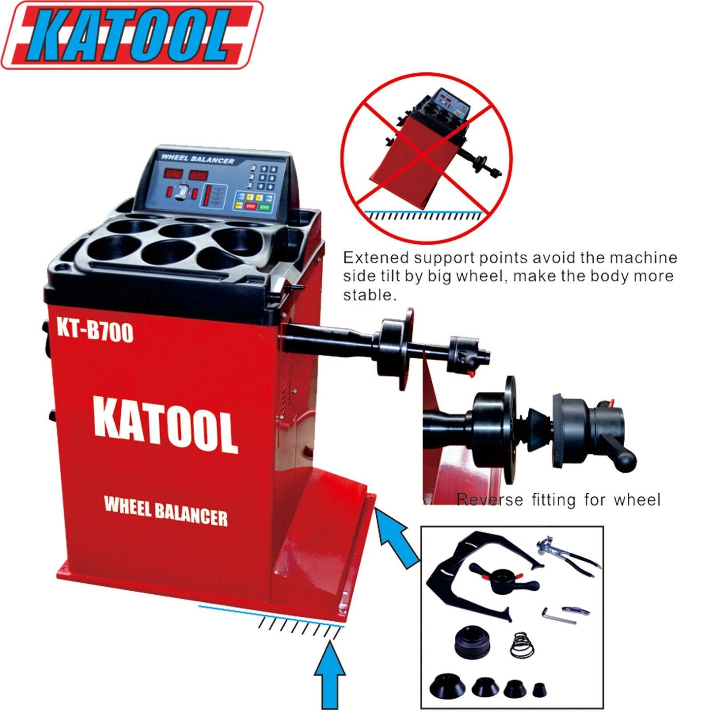 Katool KT-T800 & KT-B700 Tire Changer and Balancer Combo