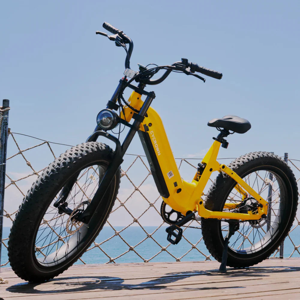 Samson Cycrown Roma ST Electric Bike All-Terrain Step-Through Frame 1500W 28 MPH 90 Mile Range 48V New - ROMA-ST-INDIGO-BLUE