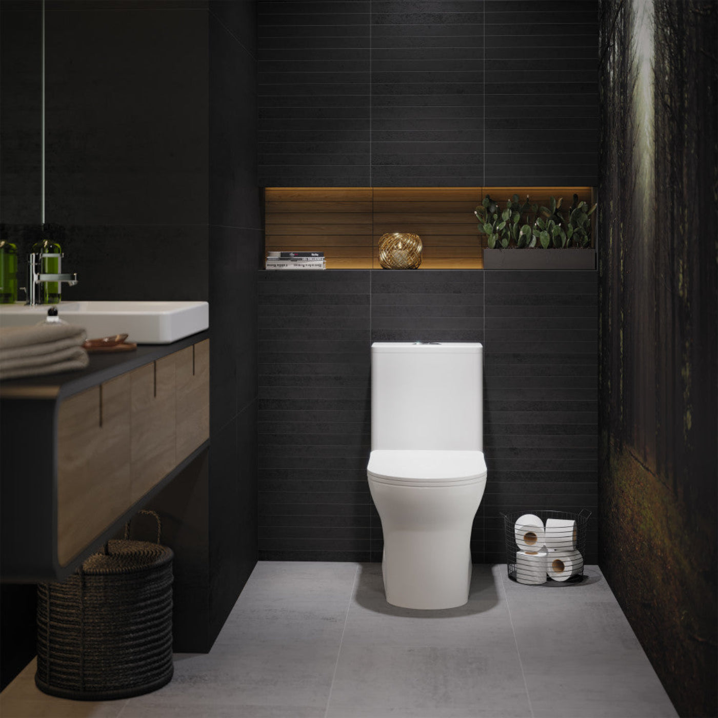Swiss Madison Burdon One Piece Square Toilet Dual Flush 1.1/1.6 gpf (6-Pack) - SM-1T111-6