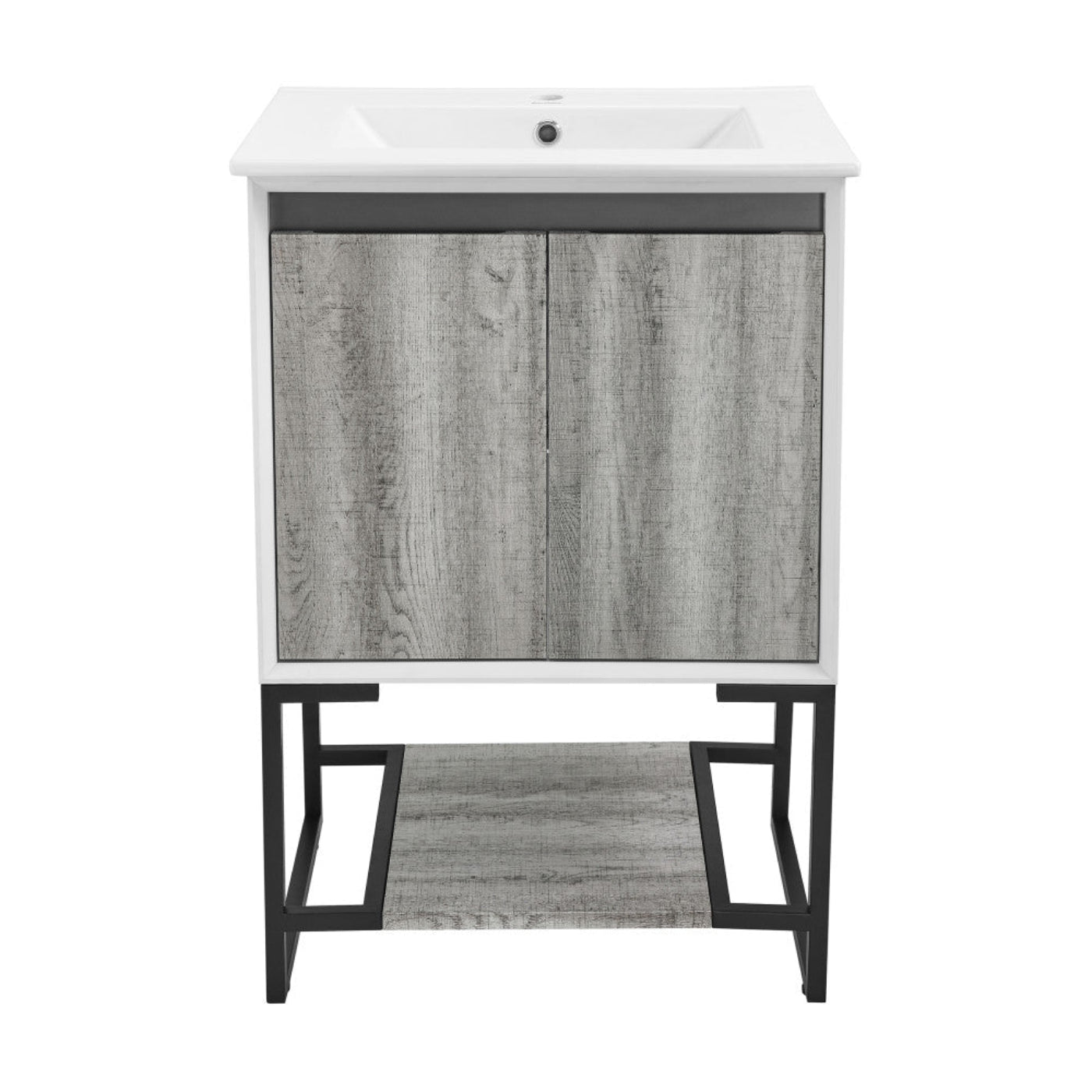 Swiss Madison Marseille 24 Single, Two Doors, Open Shelf Bathroom Vanity - SM-BV142