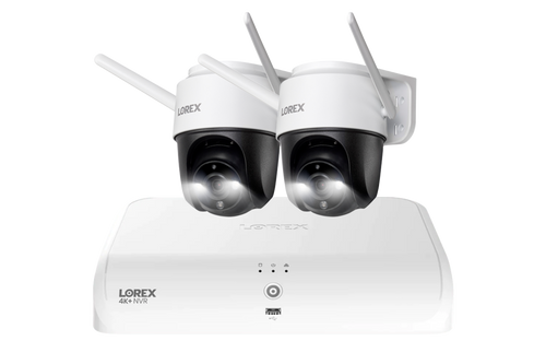 Lorex Fusion 4K+ 16 Channel (8 Wired + 8 Fusion Wi-Fi) 2TB NVR System with Two 2K Pan-Tilt Outdoor Wi-Fi Cameras - N910-2OP