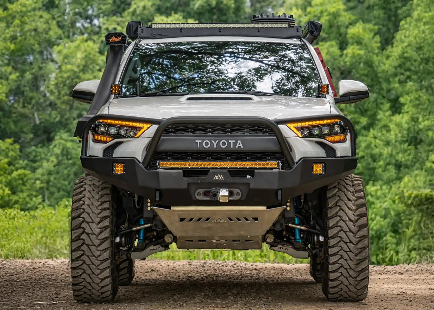 Backwoods Adventure Hi-Lite Overland Toyota 4Runner Front Bumper 5th Gen (2010-2024) [Bull Bar] - BWT4R5-103FGBBB
