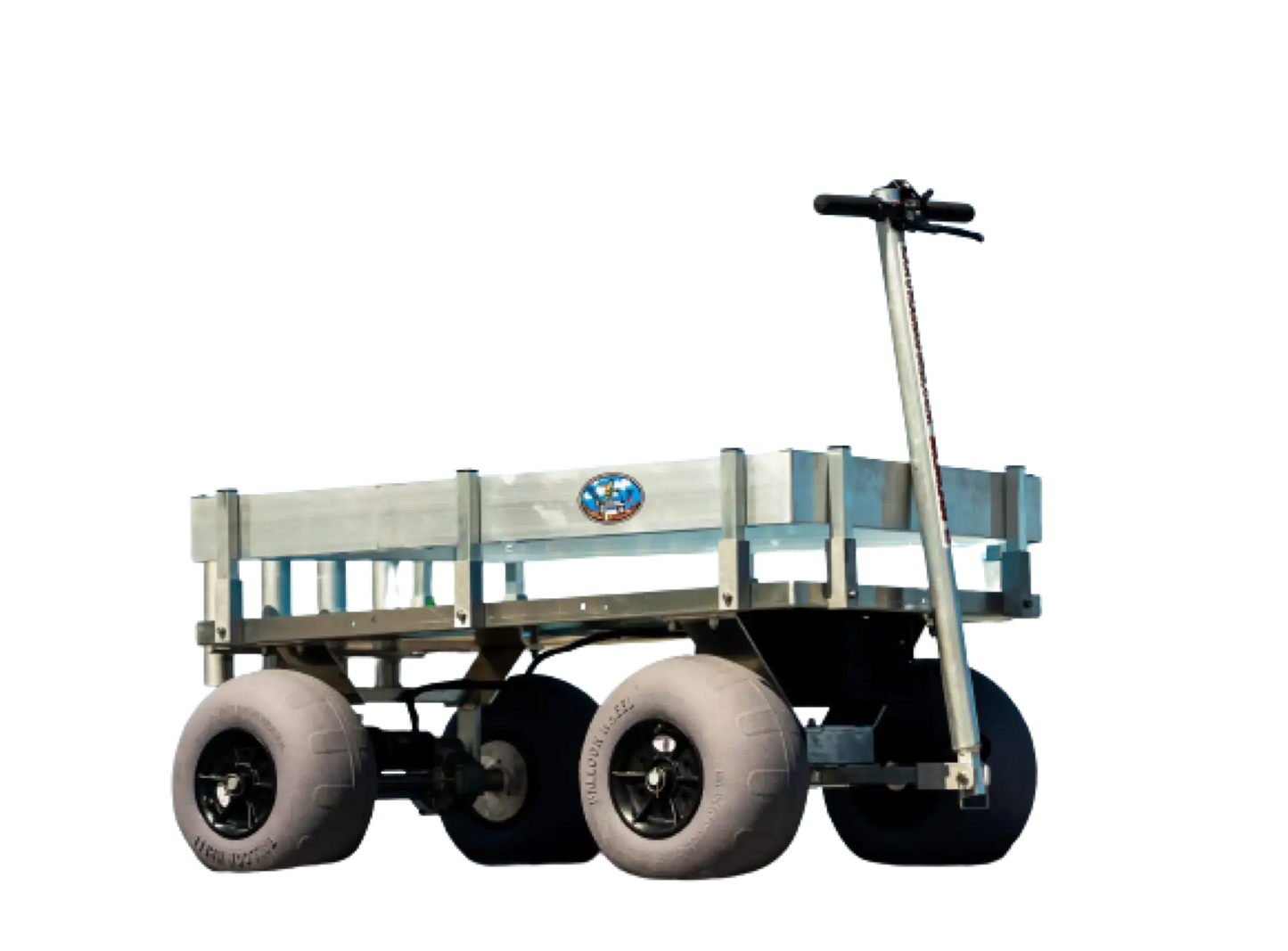 Alumacart Electric Big Kahuna BKEW Rust Resistant Extra Large Beach and Fishing Wagon with Rod Holders New - BKEW