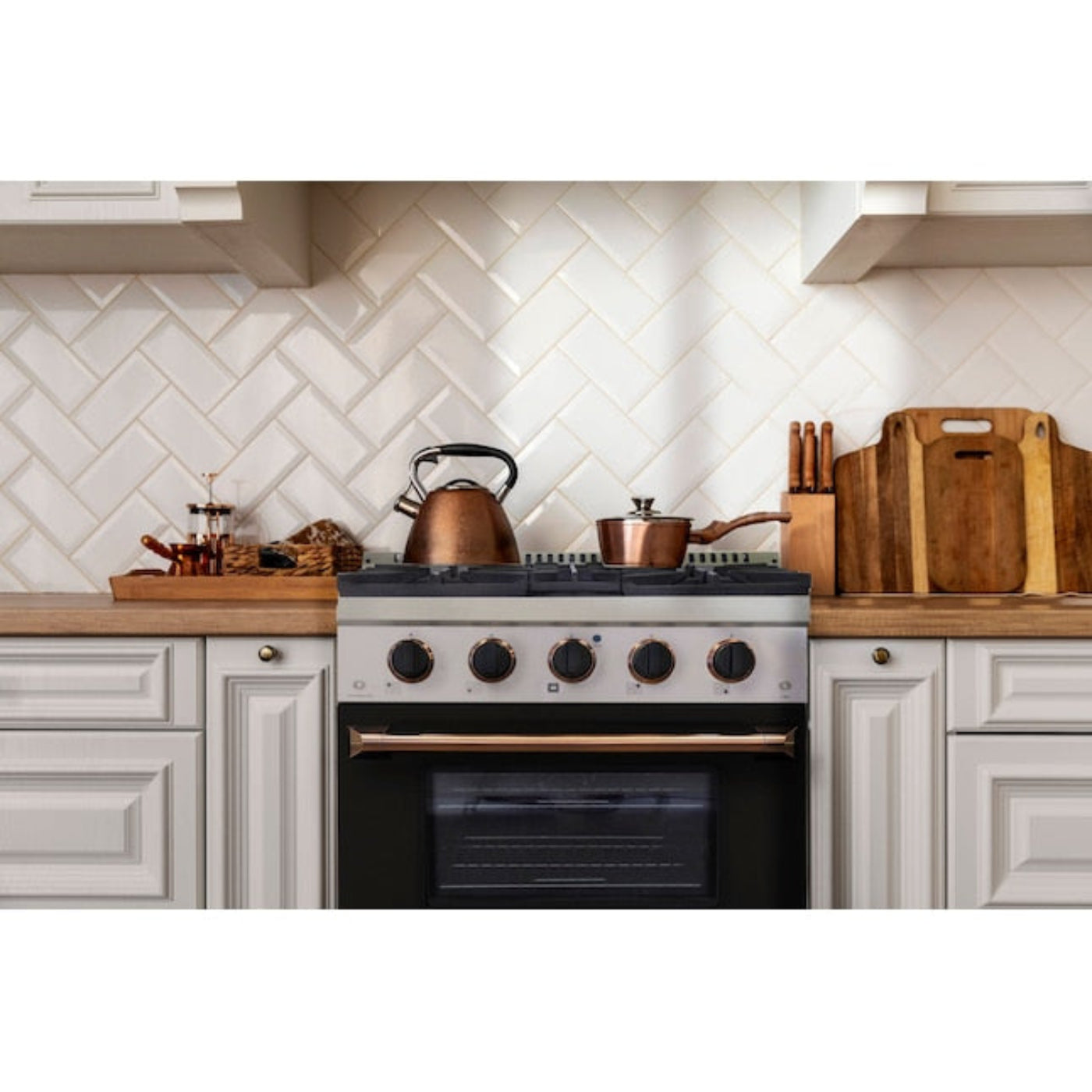 Kucht Professional 30" 4.2 cu ft. Propane Gas Range in Black with Gold Accents, KNG301/LP-K-GOLD - KNG301/LP-K-GOLD