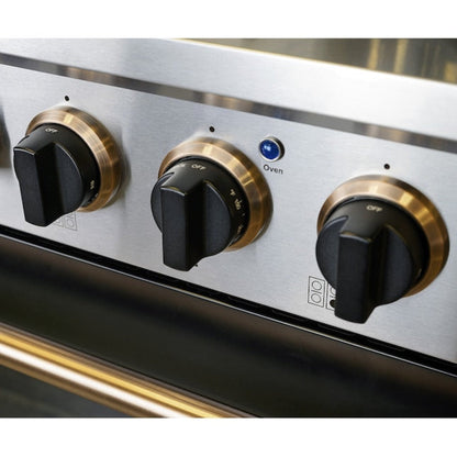 Kucht 48" Pro-Style Propane Gas Dual Fuel Range in Black with Gold Accents, KDF482/LP-K-GOLD - KDF482/LP-K-GOLD
