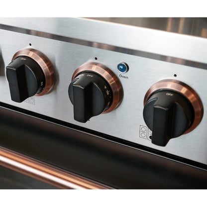 Kucht Professional 30" 4.2 cu ft. Propane Gas Range in Black with Rose Gold Accents, KNG301/LP-K-ROSE - KNG301/LP-K-ROSE