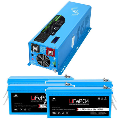 6000W DC 24V/ 48V Split Phase Pure Sine Wave Inverter With Charger