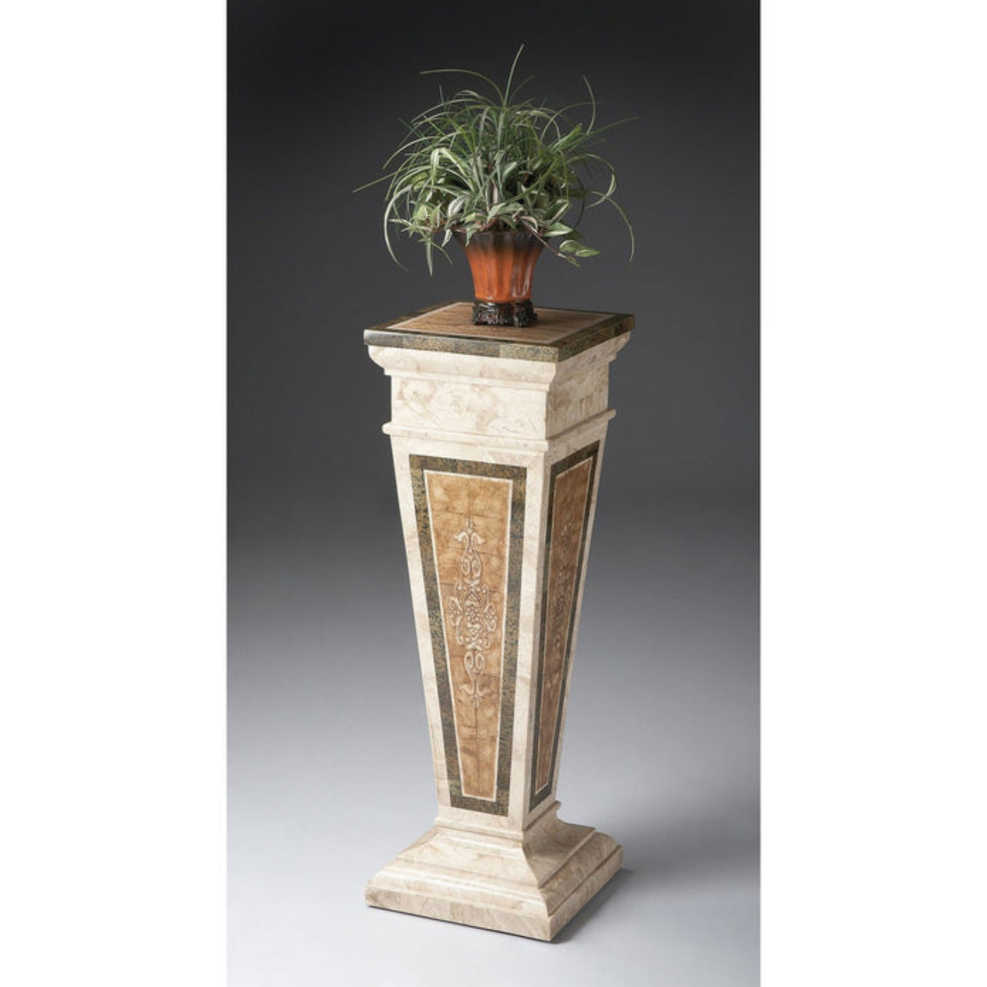 Butler Specialty Company Augustus Etched Fossil Stone Pedestal, Assorted  - 6062070