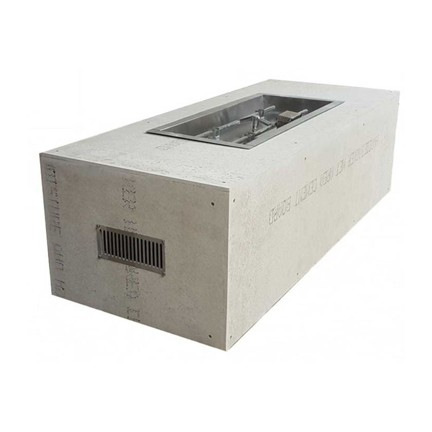 60″ x 24″ Rectangle Ready to Finish Fire Pit Package (30″ Pan) - U60X24/30x12