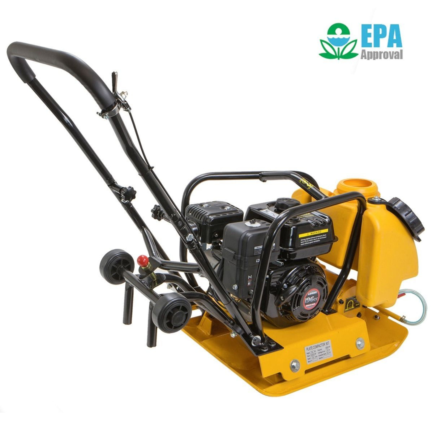 Stark USA 6.5HP Plate Compactor Gas-Powered 196cc 4000lbs Force With Water Tank - 61006