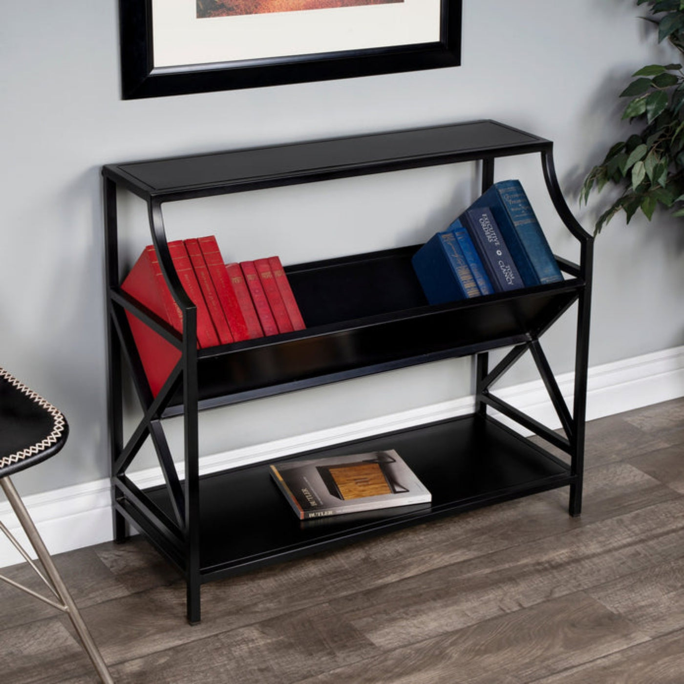 Butler Specialty Company Keats Library 2 Tier 36""W Bookcase, Black  - 6112025