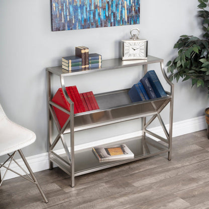 Butler Specialty Company Keats Library 2 Tier 36""W Bookcase, Silver  - 6112220