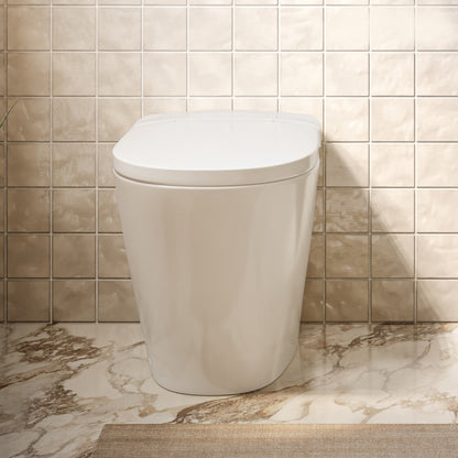 Swiss Madison Hugo H Power Flush Tankless Toilet 12" Rough-in 1 GPF Non-Electric ADA Toilet with Integrated Tank in Glossy White - SM-ST030