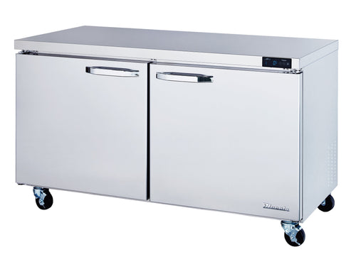 Blue Air BLUF60-HC | 60" Wide 2 Door Undercounter Freezer - BLUF60-HC