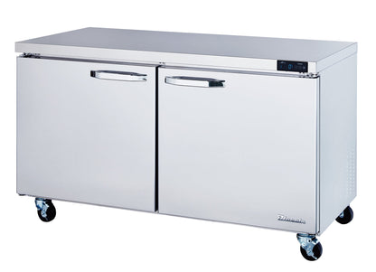 Blue Air BLUF60-HC | 60" Wide 2 Door Undercounter Freezer - BLUF60-HC