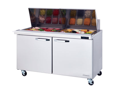 Blue Air BLMT60-HC | 60" Wide 2 Door Mega Top Sandwich Prep Table - BLMT60-HC