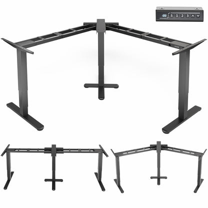 VIVO Electric 3-Leg Multi Motor Desk Frame with Memory Controller - DESK-E-300B