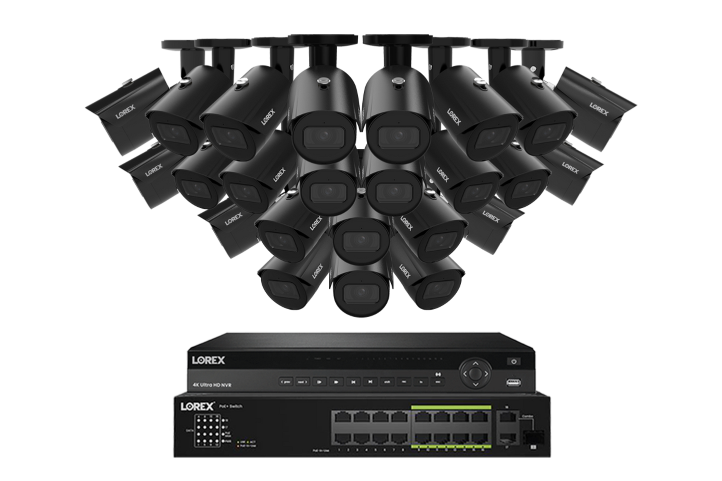 Lorex Elite Series 4K 32 Camera Capable 6TB Wired NVR System with 4MP (2K) A4 IP Bullet Cameras - N2K6-3224BB-A4