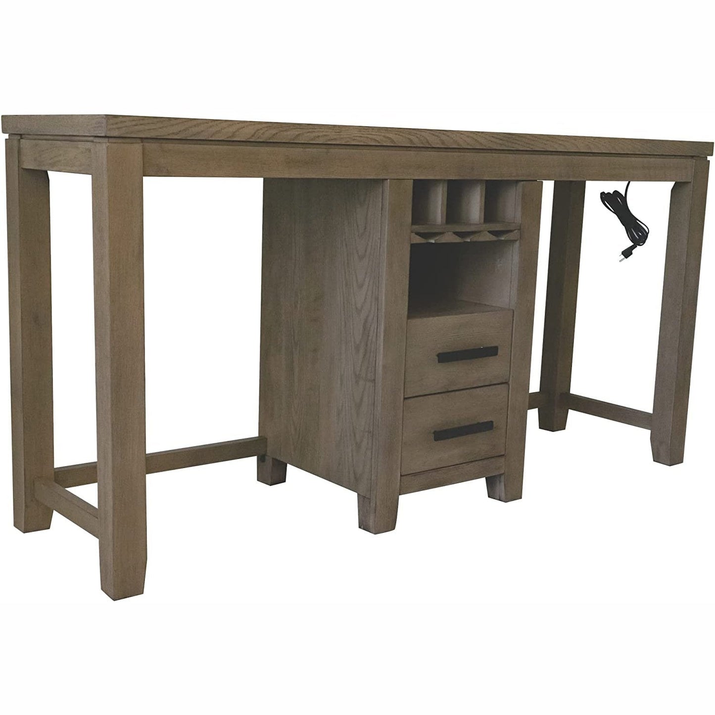 Sunset Trading Saunders 71" Narrow Bar Console Sofa Table with Charging Station - ED-D18620TCB