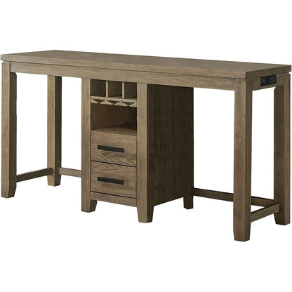 Sunset Trading Saunders 71" Narrow Bar Console Sofa Table with Charging Station - ED-D18620TCB
