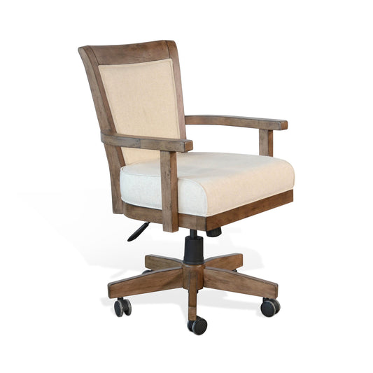 Sunny Designs Doe Valley - Game Chair With Casters, Cushion Seat & Back - Buckskin / Beige - 1444BU