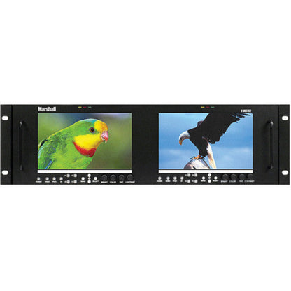 Marshall V-MD702 Dual 7" Modular Design Monitor with Composite and Component loop outs - Marshall Electronics  20x PTZ IP Camera - Black - CV620-BI2
