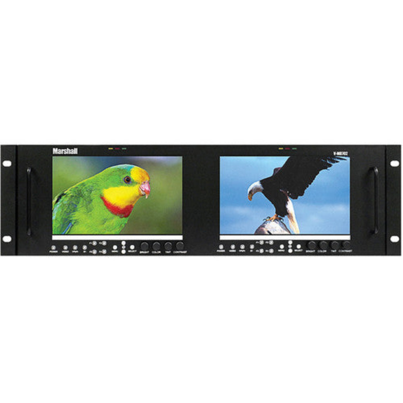 Marshall V-MD702 Dual 7" Modular Design Monitor with Composite and Component loop outs - Marshall Electronics  20x PTZ IP Camera - Black - CV620-BI2