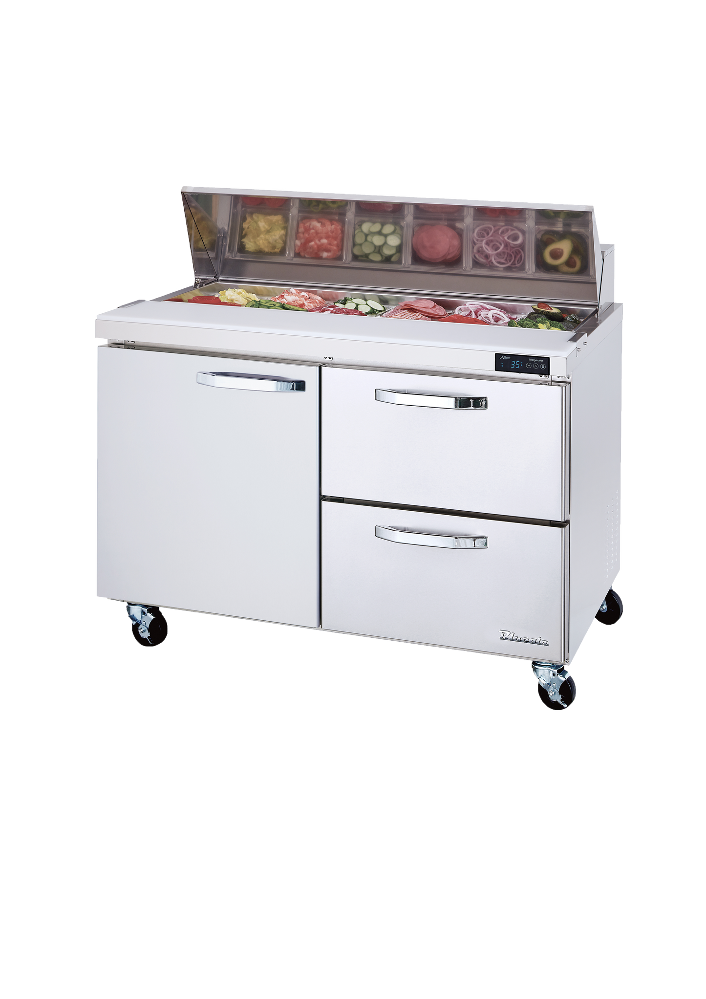 Blue Air | 60" Wide 2 Drawer Sandwich Prep Table - BLPT60-D2R-HC
