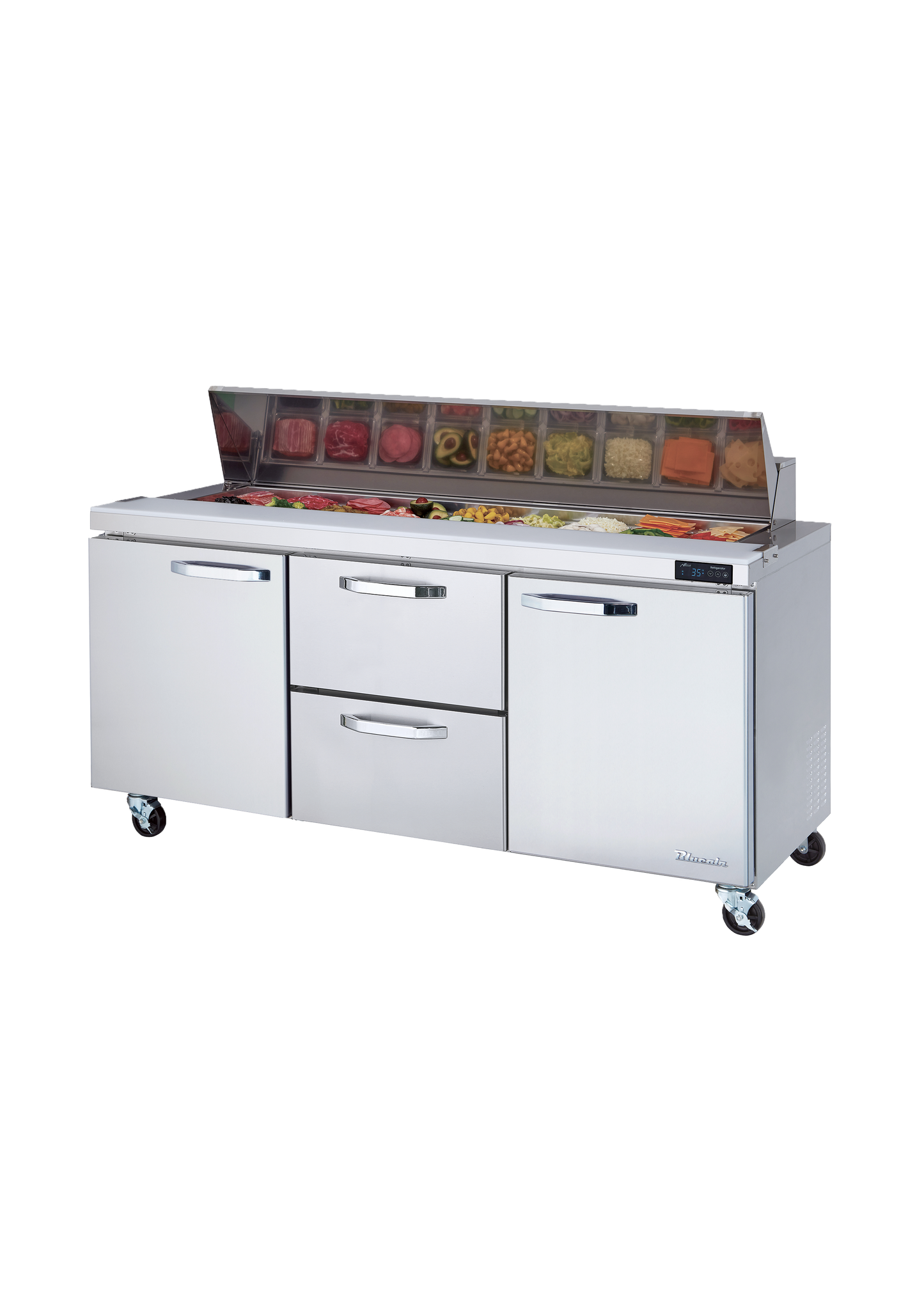 Blue Air | 67" Wide 2 Drawer Pizza Prep Table - BAPP67-D2R-HC