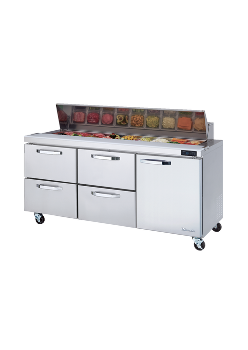 Blue Air | 72" Wide 4 Drawer Sandwich Prep Table - BLPT72-D4LM-HC