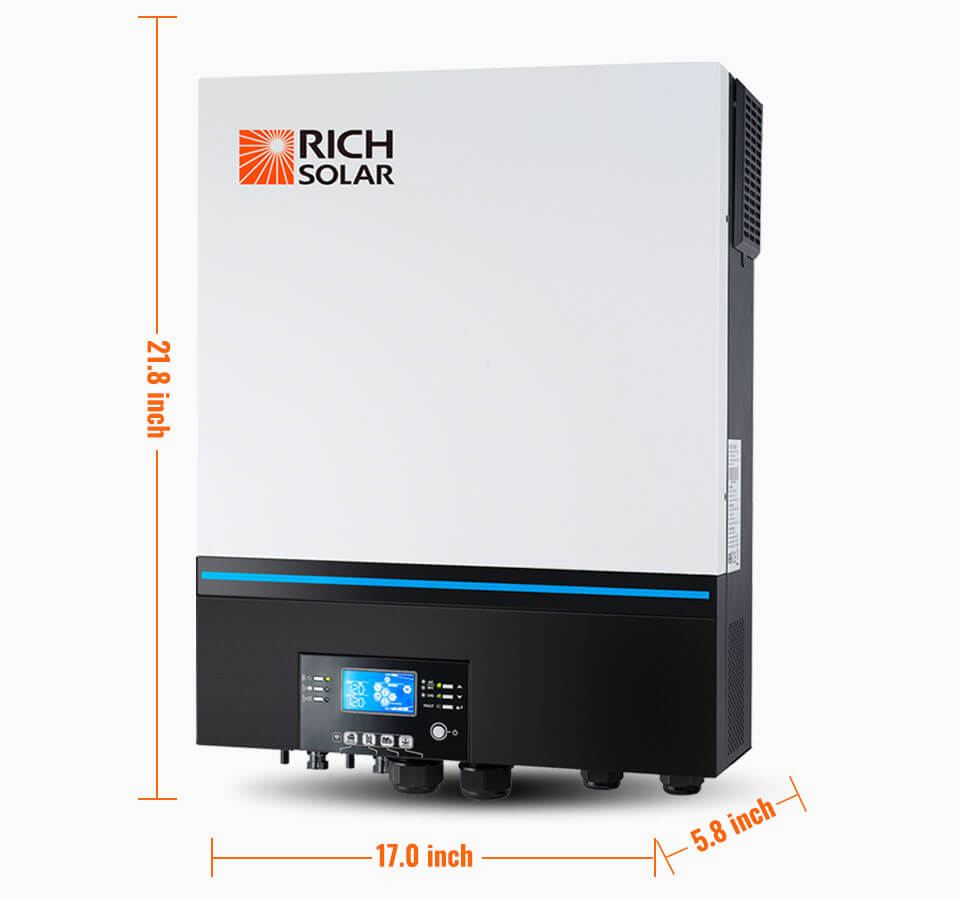 Rich Solar Complete Off-Grid Solar Kit RS-H6548 | 8000W PV Input 48V 120VAC Output + 6560(16x410) Watt Solar PV [KIT-SR0001] - SRx3-H6548x1-M410x16
