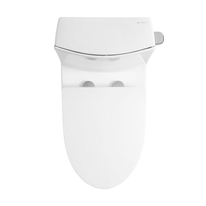 Swiss Madison St. Tropez One-Piece 14" Rough-in 1.28 GPF Right-Hand Vortex Flush Elongated Toilet in Glossy White - SM-1T0816GW