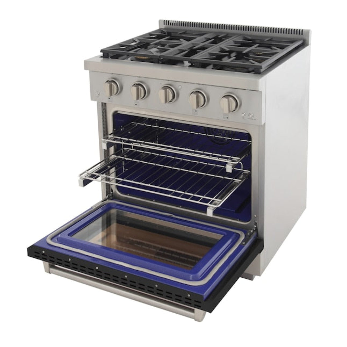 Kucht Professional 30" 4.2 cu. ft. Natural Gas Range in Black with True Simmer Burners, KFX3000X-BK - KFX3000X-BK