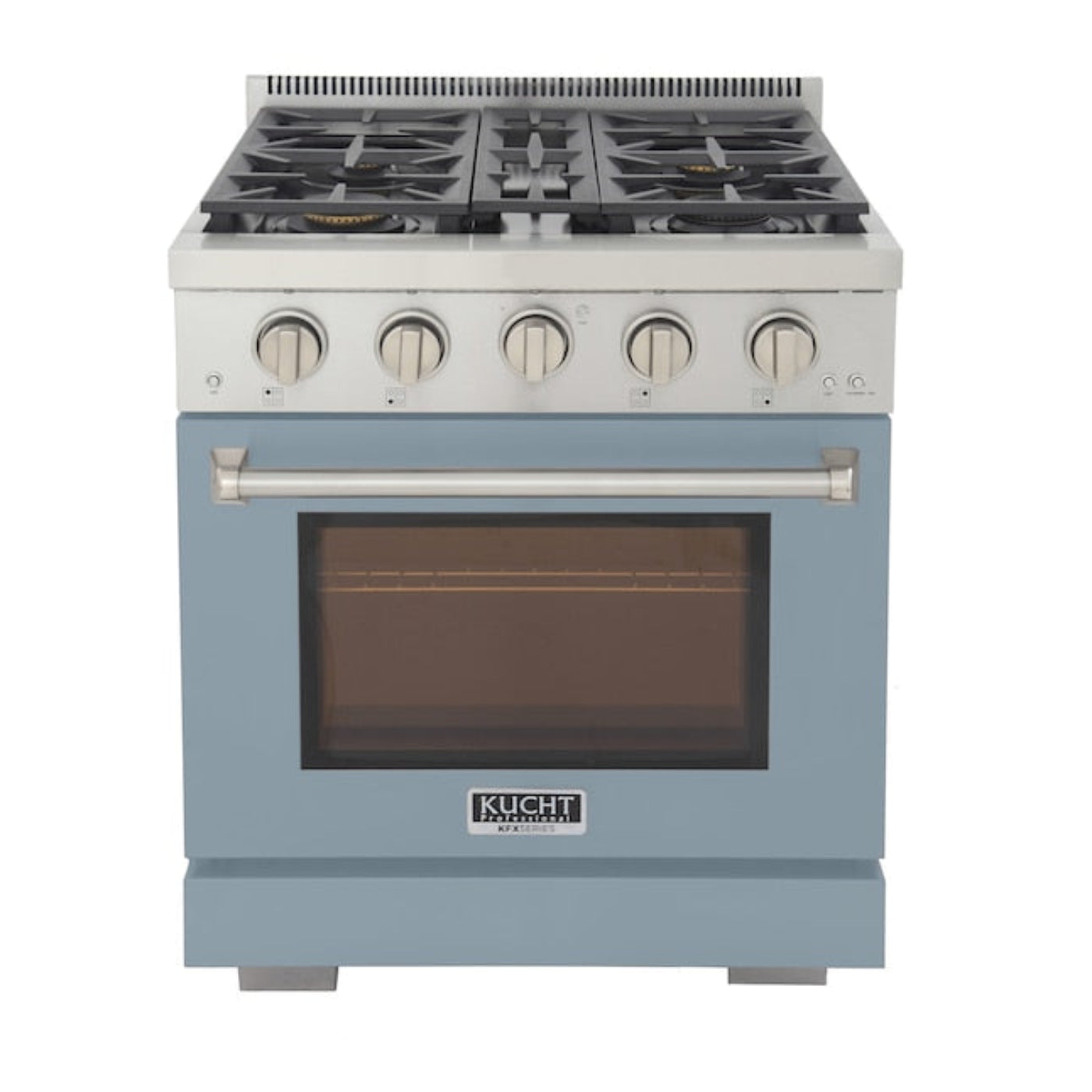 Kucht Professional 30" 4.2 cu. ft. Propane Gas Range in Light Blue with True Simmer Burners, KFX3000X/LP-LB - KFX3000X/LP-LB