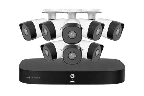 Lorex 1080p 8 Camera Capable 1TB Wired DVR System with 1080p HD CVI Bullet Cameras - D24281-2NB8-E
