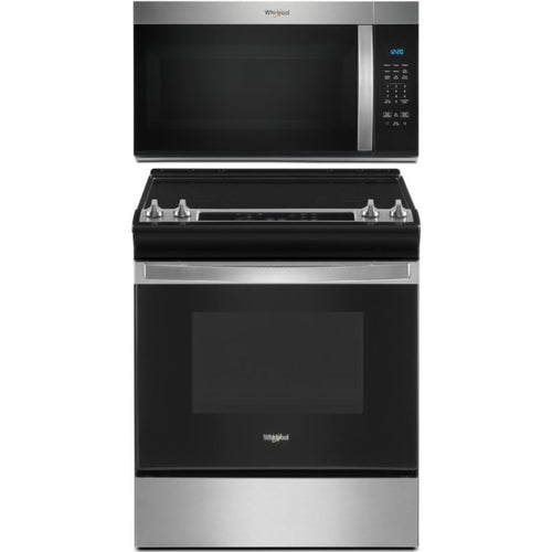 Whirlpool 2-Piece Package 30 Inch Slide-In Electric Range and 1.7 cu. ft. Over-the-Range Microwave Oven - WEE515S0LS