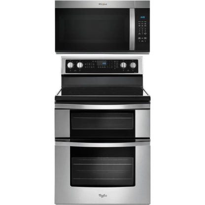 Whirlpool 2-Piece Package 30 Inch Electric Range and 1.7 cu. ft. Over-the-Range Microwave Oven - WGE745C0FS