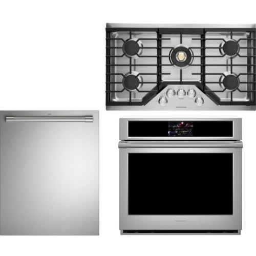 Monogram 3-Piece Package ZGU36RSLSS 36 Inch Gas Cooktop and ZTS90DPSNSS 30 Inch Built-In Electric Smart Single Wall Ove and ZDT925SPNSS 24 Inch Smart Fully Integrated Dishwasher - ZGU36RSLSS