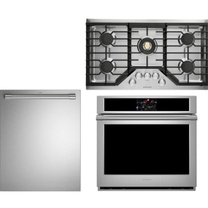 Monogram 3-Piece Package ZGU36RSLSS 36 Inch Gas Cooktop and ZTS90DPSNSS 30 Inch Built-In Electric Smart Single Wall Ove and ZDT925SPNSS 24 Inch Smart Fully Integrated Dishwasher - ZGU36RSLSS