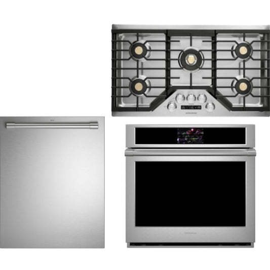 Monogram 3-Piece Package ZGU36ESLSS 36 Inch Gas Smart Cooktop and ZTS90DPSNSS 30 Inch Built-In Electric Smart Single Wall Ove and ZDT925SPNSS 24 Inch Smart Fully Integrated Dishwasher - ZGU36ESLSS